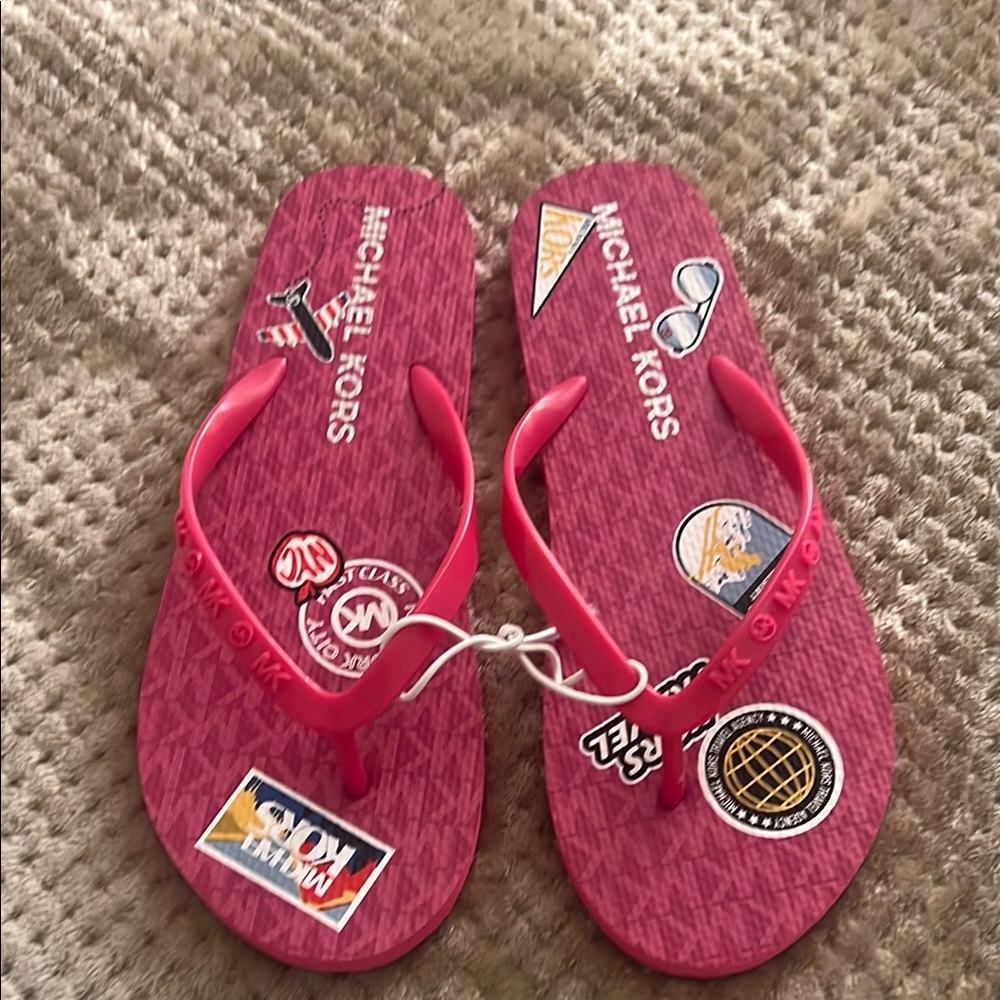 Michael Kors Kids Pink Flip Flops